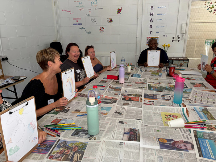 Nine people. Nine canvases. One shared outcome.
